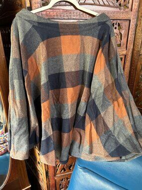 Unique Vintage Wool Plaid Skirt